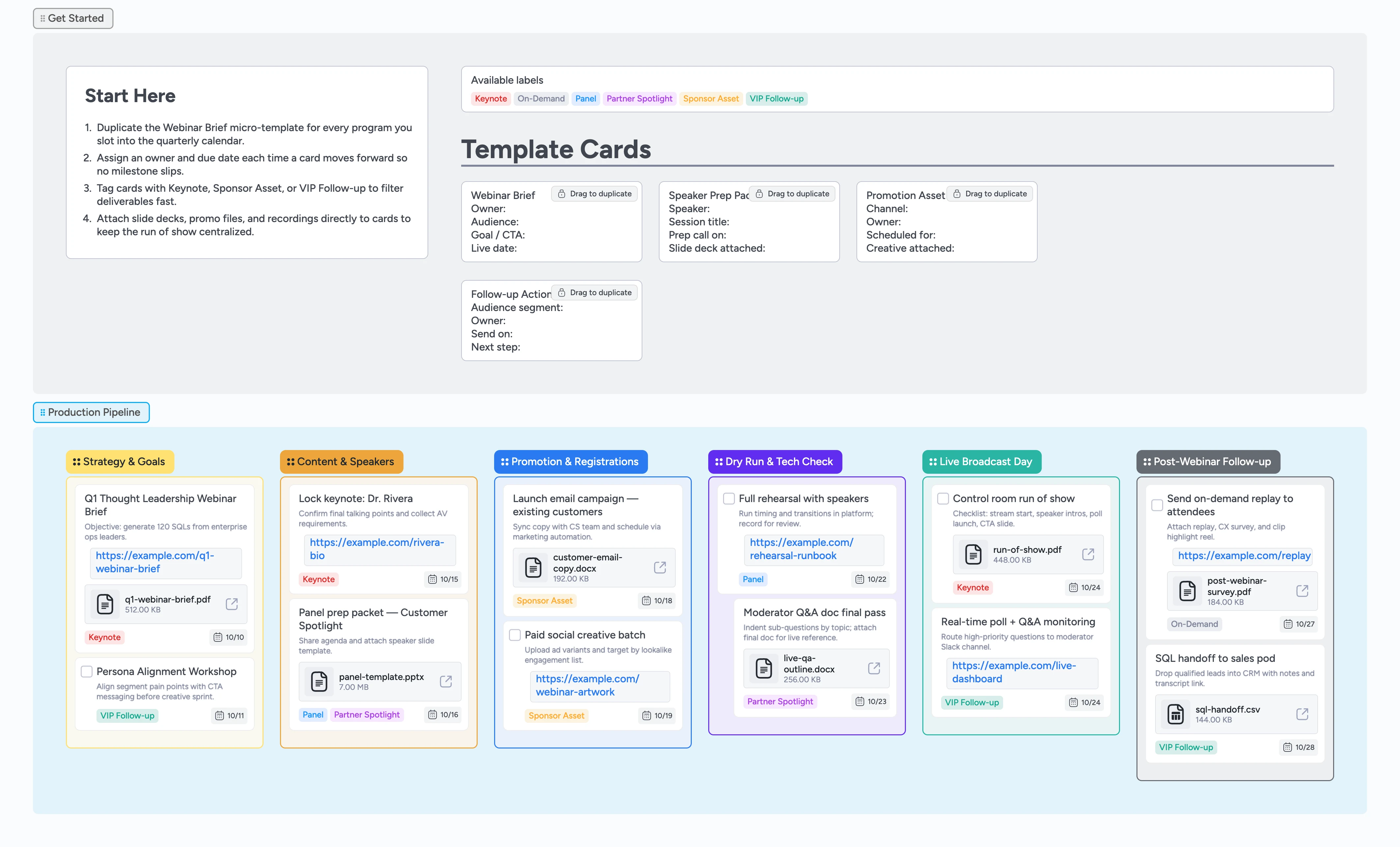 Webinar Production Pipeline Template