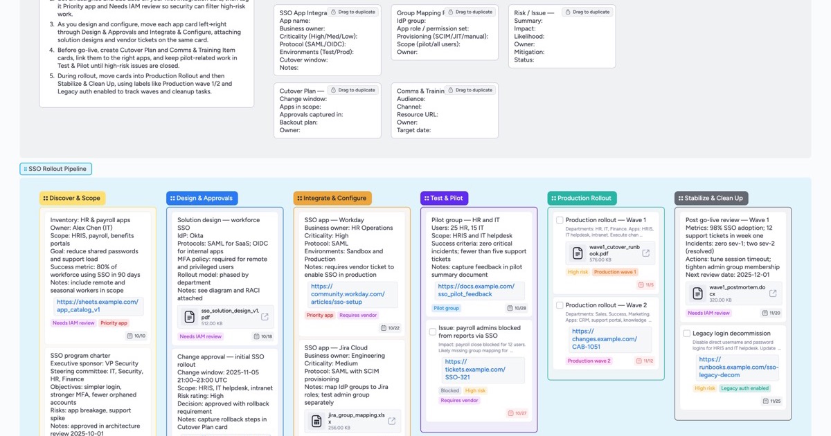 SSO Rollout Pipeline Template | Instaboard